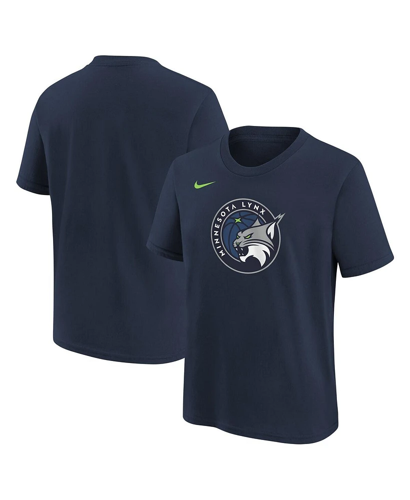 Nike Big Boys and Girls Navy Minnesota Lynx Essential Logo T-Shirt