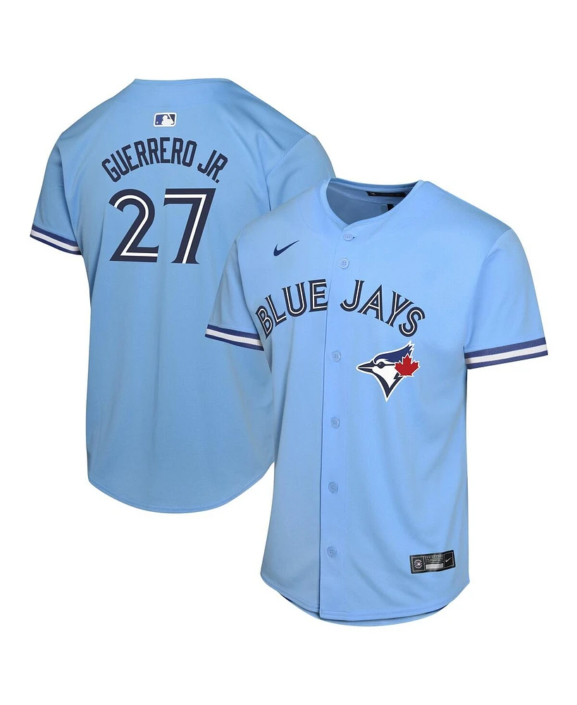 Nike Big Boys and Girls Vladimir Guerrero Jr. Powder Blue Toronto Jays Alternate Player Game Jersey