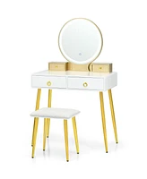 Sugift Vanity Table Set with Mirror