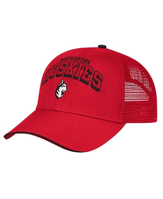 Colosseum Men's Red Northeastern Huskies Wyatt Primary Team Trucker Adjustable Hat