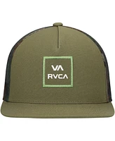 Rvca Big Boys and Girls Olive Va All the Way Trucker Snapback Hat