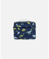 Deux par Deux Boy Lunch Box Navy Blue Printed Dinosaurs - Toddler|Child