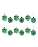 Slickblue Textured Glass Ball Ornament (Set of 12)