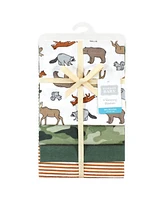 Hudson Baby Infant Boy Cotton Rich Flannel Receiving Blankets, Animal Adventure, One Size