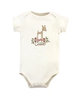 Hudson Baby Baby Girls Cotton Bodysuits, Fawn Cutie