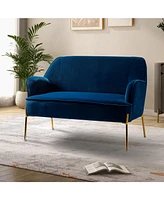 Hulala Home Barbara Contemporary Velvet Loveseat Sofa