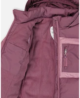 Deux par Big Girls Puffy Jacket Lilac And Purple