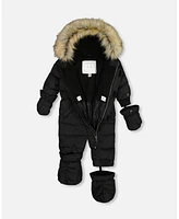 Deux par Baby Unisex One Piece Snowsuit Black - Infant|Toddler