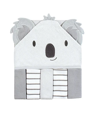 Hudson Baby Unisex Baby Hooded Towel and Five Washcloths, Koalas, One Size