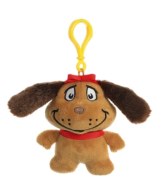 Aurora Mini Max Keychain Dr. Seuss Whimsical Plush Toy Brown 4"