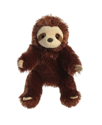 Aurora Medium Sloth Hand Puppet Interactive Plush Toy Brown 12"