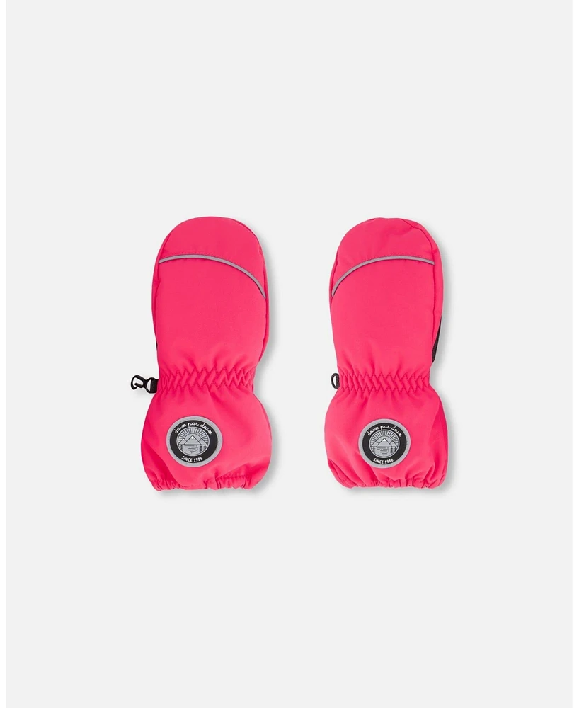 Deux par Girls Solid Mittens Fuschia Pink