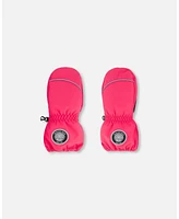 Deux par Girls Solid Mittens Fuschia Pink