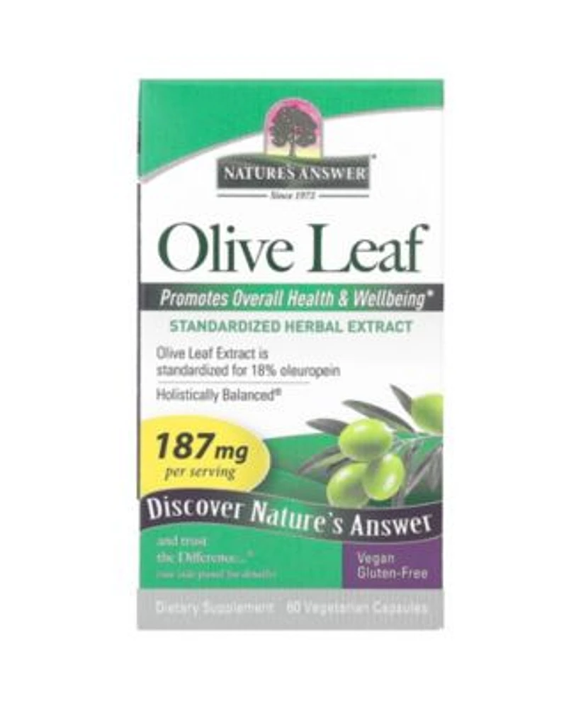 Natures Answer Olive Leaf 187 Mg 60 Vegetarian Capsules