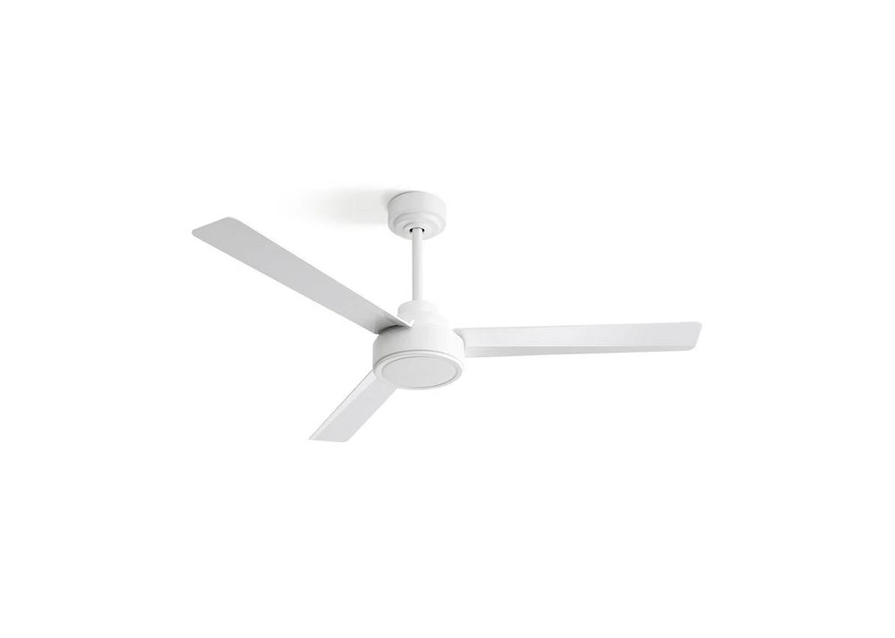 Sofucor 52'' White Standard Ceiling Fan without Lights Remote Control