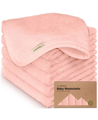 KeaBabies 6pk Deluxe Baby Washcloths, Organic and Soft Wash Cloth, Bath Towel, Face Cloths