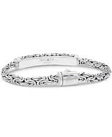Devata Bali Filigree with Borobudur Oval 5mm Chain Bracelet in Sterling Silver