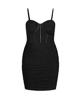 City Chic Women's Girly Mesh Dress