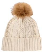 Lauren Ralph Cable Hat with Direct Embroidery and Stones
