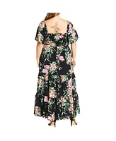 City Chic Plus Marci Print Maxi Dress