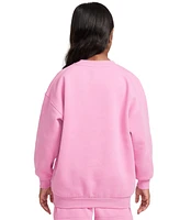 Nike Big Girls Sportswear Club Fleece Oversized Block Logo Crewneck Sweatshirt