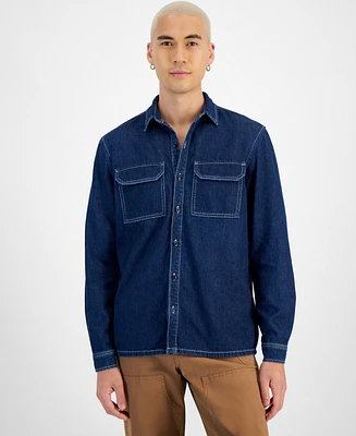 Sun + Stone Men's Denim Overshirt, Created for Macy's