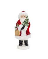 Slickblue Santa Figurine With Pine Tree And Present Accents (Set of 3)