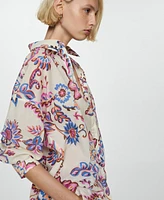 Mango Women's Printed Cotton Shirt