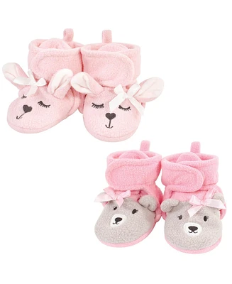 Hudson Baby Girls Cozy Fleece Booties, Months