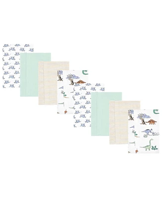 Hudson Baby Boys Cotton Poly Flannel Burp Cloths 8-Pack