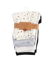 Touched by Nature Baby Boys Organic Cotton Pants 4pk, Star, 9-12 Months