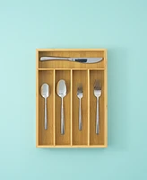 JoyJolt Bamboo 5 Slot Drawer Organizer for Kitchen Utensils