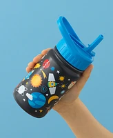 JoyJolt Kids Stainless Steel Water Bottle with Straw Lid, 12oz