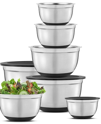 JoyJolt Stainless Steel Mixing Bowls with Lids Set of 7