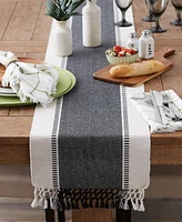 Design Imports Dobby Stripe Ribbed Table Runner