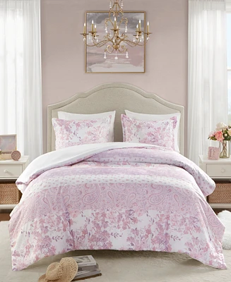 Intelligent Design Oliena Floral Paisley 3-Pc. Duvet Cover Set, Full/Queen