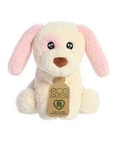 Aurora Small Peach Puppy Eco Nation Eco-Friendly Plush Toy White 7"