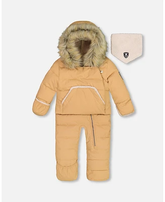 Deux par Baby Boys One Piece Hooded Snowsuit Doe Designed For Car Seat - Infant|Toddler