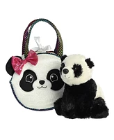 Aurora Small Pretty Panda Fancy Pals Fashionable Plush Toy Multicolor 7"