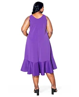 L I V D Plus Simone Sleeveless Pocket Flare Dress