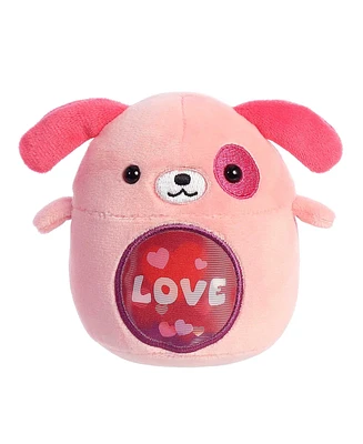 Aurora Mini Love Dog Lenticular Enchanting Plush Toy Pink 3.5"