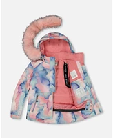 Deux par Toddler Girls Two Piece Snowsuit Printed Pastel Watercolor - Toddler|Child