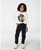 Deux par Big Boys Long Sleeve T-Shirt With Print Off White