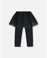 Deux par Big Girls Leggings With Tulle Skirt