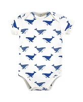 Touched by Nature Baby Boys Organic Cotton Bodysuits, Mystic Sea Creatures