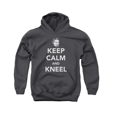 Dc Comics Boys Youth Keep Calm And Kneel Pull Over Hoodie / Hooded Sweatshirt