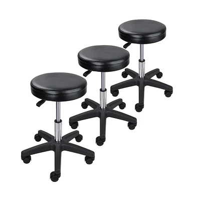3x Adjustable Swivel Hydraulic Salon Rolling Stool Massage Facial Spa Tattoo