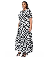 L I V D Plus Artemesia Tiered Maxi Dress