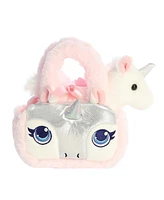 Aurora Small Glitter Unicorn Fancy Pals Fashionable Plush Toy White 8"