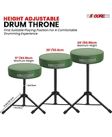 5 Core Drum Throne Padded Guitar Stool Height Adjustable Drummer Seat Music Chair for Adults And Kids Ds 01 D-gr